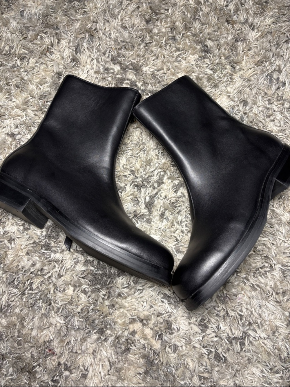 Our Legacy Black Calf Leather Bos Taurus Ankle Men's Boots Size 41